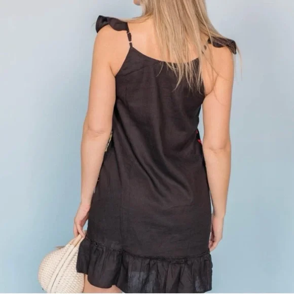 Andree by UNIT Simply Adore You Floral Dress - Navy Midi Dress Size M - Picture 2 of 12